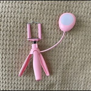 Phone stand with light